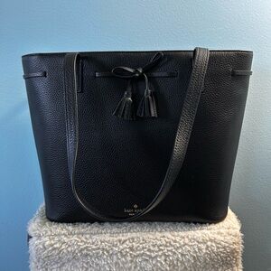 Kate Spade Black Leather Tote Bag